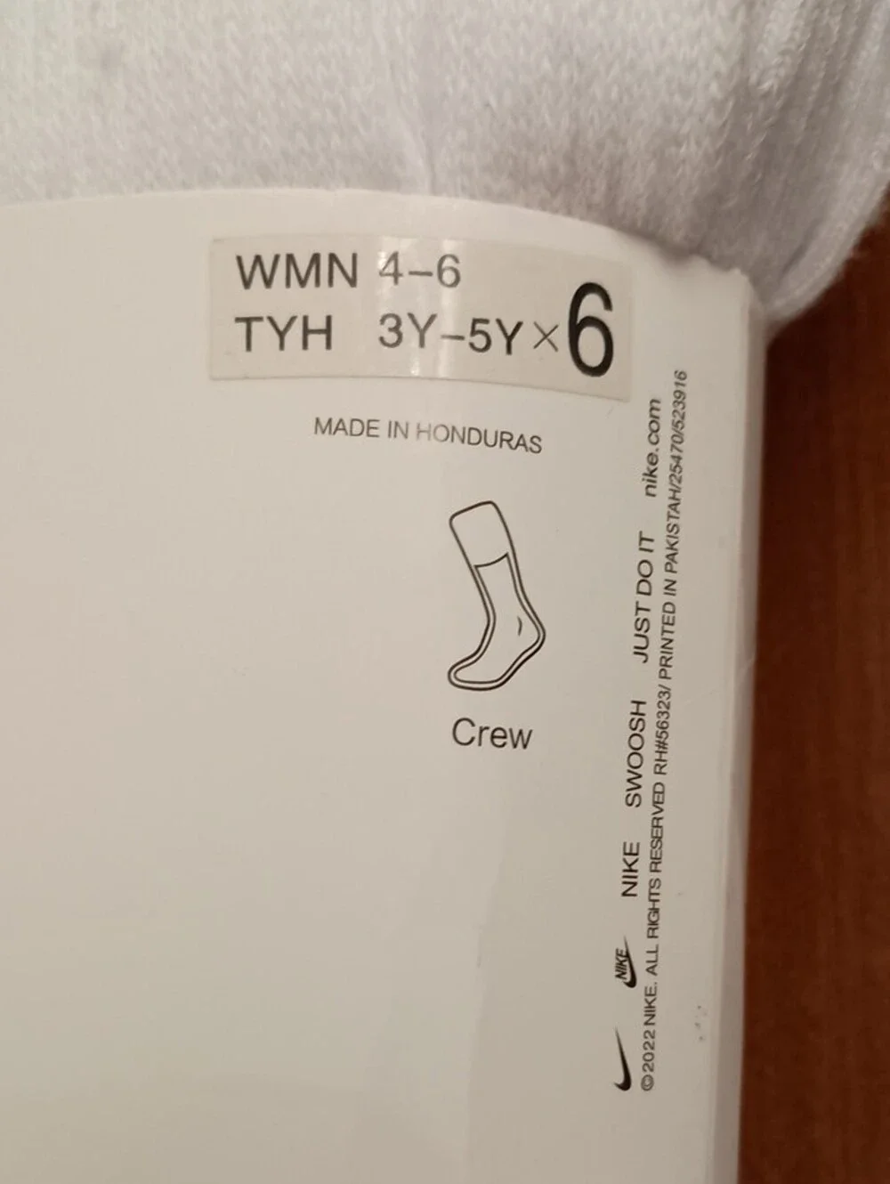 Nike White Crew Athletic Socks - Pack of 6